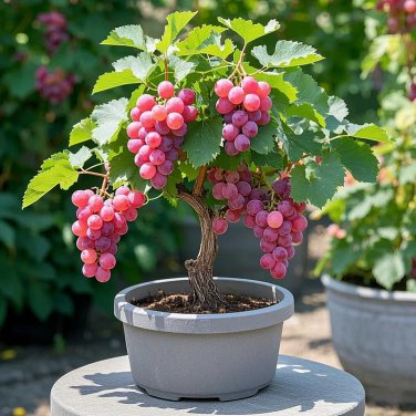 Colorful Potted Grape Tree Seeds - PINK