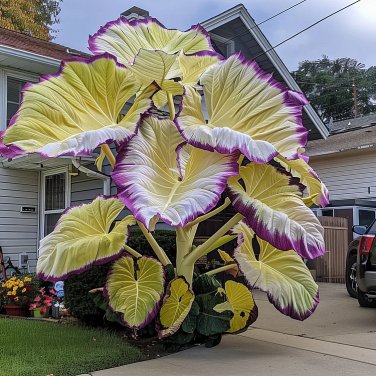 Giant Caladium 3 Bulbs The color yellow