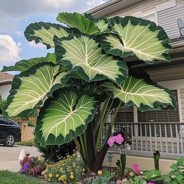 Giant Caladium 3 Bulbs The color green