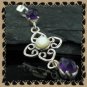 Vintage Style Amethyst and Mother of Pearl Pendant