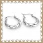 Trendy 925 Sterling Silver Hoop Earrings