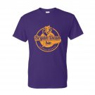 Unisex Purple Short Sleeve Tee, Orange Logo M, L, XL