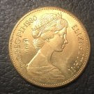 1980 United Kingdom 2 New Pence - Elizabeth II Copy Copper Coin