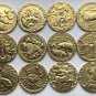 12Pcs Zodiac Signs Gold Copy Coins