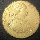 1792 S.F Colombia 8 Escudos - Carlos IV Gold Copy Coin