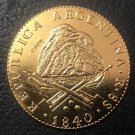 1840 La Rioja 8 Escudos Gold Copy Coin 33mm