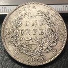 1840 one Rupee-William IV of India-British Silver Plated Copy Coin