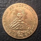 1843 La Rioja 2 Escudos Gold Copy Coin