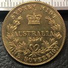 1855 Australia-Colonial 1 Sovereign-Victoria Gold Plated Copy Coin