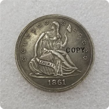 1861 CONFED 1/2 Half Dollar Copy Coin No Stamp