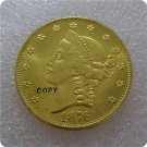 1876 $20 (Twenty Dollar) Patterns Gold Copy Coin No Stamp