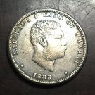 1883 HAWAII 1/4 Dollar - Kalakaua I Silver Plated Dollar Copy Coin