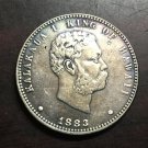 1883 HAWAII 1/8 Dollar - Kalakaua I Silver Plated Dollar Copy Coin