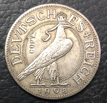 1908-D Germany 25 Pfennig Silver Plated Copy Sample Coin