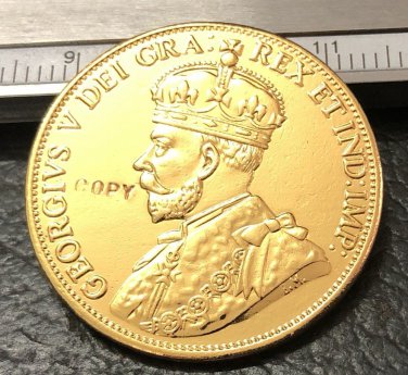 1912 Canada Ten Dollars Gold Copy Coin