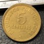 1924 Angola 5 Centavos Brass Coin Copy