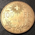 1925 Switzerland 100 Francs Essai Gold Copy Coin