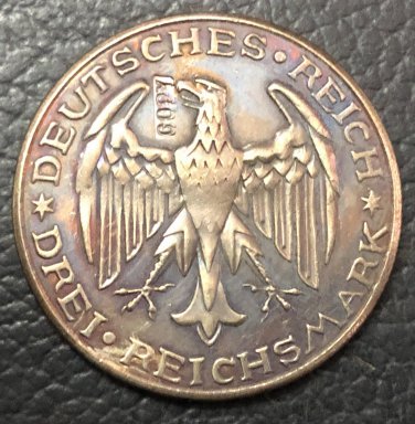 1930 Germany 3 Reichsmark Graf Zeppelin Copy Coin