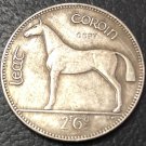 1961 Ireland 1/2 Coroin/ 2 Scilling 6 Pingin Silver Plated Copy Coin
