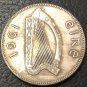 1961 Ireland 1/2 Coroin/ 2 Scilling 6 Pingin Silver Plated Copy Coin