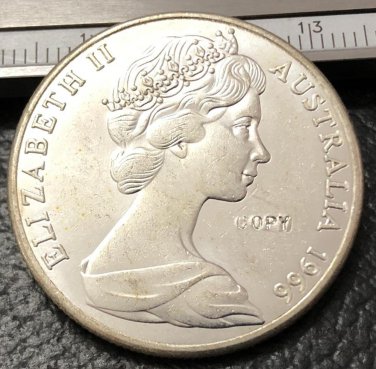 1966 Australia 50 Cents Silver Plated Copy Coin