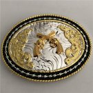 Fashion Men Gold Pistol Cowboy Belt Buckle Fit 4cm Wide Belt