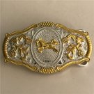 Gold Running Horse Western Cowboy Belt Buckle For Cool Men