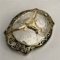 Lace Flower Golden Bull Head Cowboy Belt Buckle For Western Men Cowgirl Women