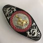 Large Size Gold Running Horse Luxury Belt Buckle Fit 4cm Wide Belt