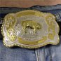 Large Size Golden Pig Animal Cowboy Belt Buckle For Fashion Men Belt Head