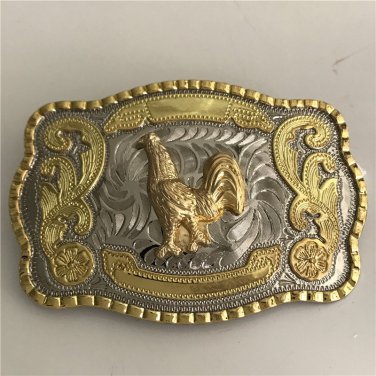 Luxury Gold Chicken Animal Belt Buckle For Western Cowboy Men