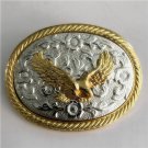 Luxury Gold Fly Eagle Belt Buckle For Western Cowboy Men
