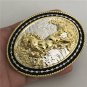 Luxury Gold Running Horse Cowboy Belt Buckle Hebillas Para Cinturones Hombre