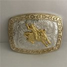Luxury Golden Bull Rider Rodeo Belt Buckle Fit 4cm Wideth Belt