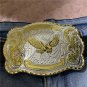 Luxury Golden Fly Eagle Cowboys Belt Buckle For Fashion Men Fit 4cm Wide Belt