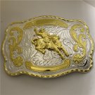 Luxury Golden Rodeo Bull Rider Large Size Western Cowboy Belt Buckle