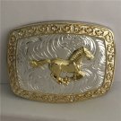 Luxury Golden Running Horse Belt Buckle Fit 4cm Wideth Belt Accessories