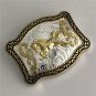 Luxury Golden Running Horse Belt Buckle For Western Cowboy Men