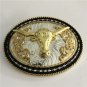 Luxury Lace Gold Bull Head Western Cowboy Belt Buckle For Cool Men