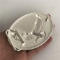 Silver Flower Gold Eagle Western Cowboy Belt Buckle For Cool Men