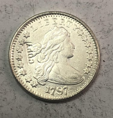 1797 United States 1 Dime Draped Bust Dime Small Eagle Copy Coin