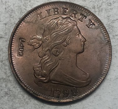 1798 United States Draped Bust Large One Cent Exact Copy Coin
