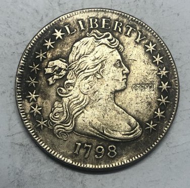 1798 United States Draped Bust One Dollar Plain Eagle Exact Copy Coin
