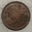 1820 United States Braided Hair Large One Cent Copy Coin