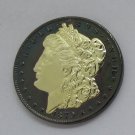 1879-CC United States Black Ruthenium Morgan Dollar 2 Sided Gold Plated Copy Coin