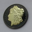 1880-CC United States Black Ruthenium Morgan Dollar 2 Sided Gold Plated Copy Coin