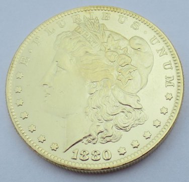 1880-CC United States Morgan One Dollar Gold Plated Copy Coin