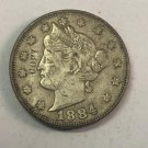1884 United States V Five Cents Nickel Copy Coin
