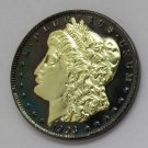 1903 United States Black Ruthenium Morgan Dollar 2 Sided Gold Plated Copy Coin