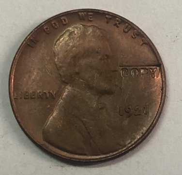 1921 United States One Cent Lincoln - Wheat Ears Reverse Penny Copy Coin